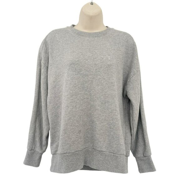 SWEATY BETTY Essentials Crew Neck Women's Size XS Gray Sweatshirt Slouchy - Picture 2 of 8